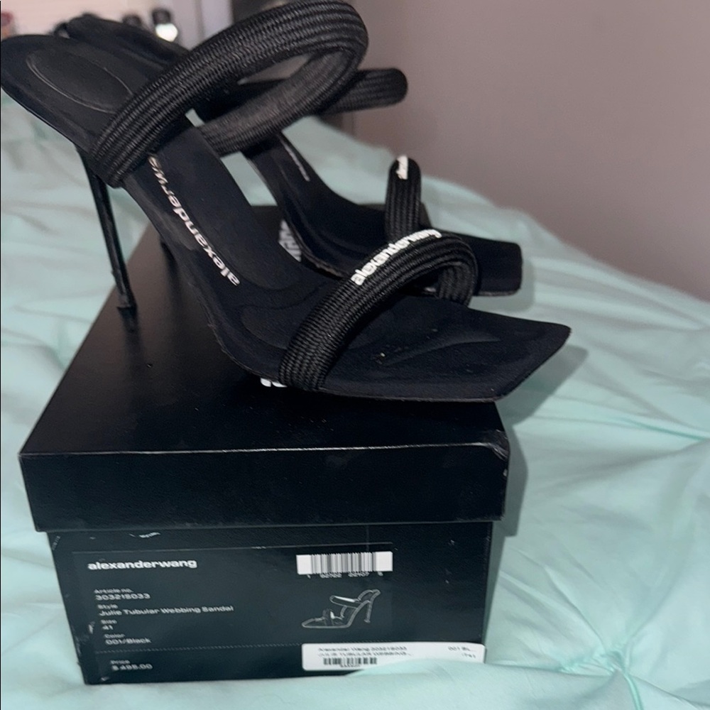 100% Authentic Alexander Wang Women's Black Heels Size 41 ( 11 ) Comes With Box